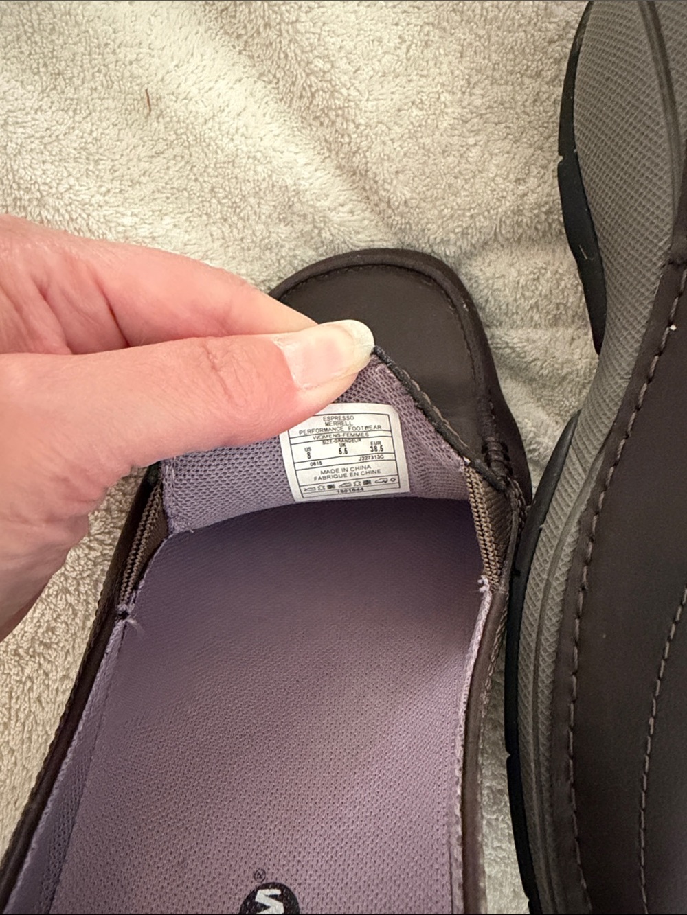 Merrell Women's Dark Brown espresso Slip‑On Loafers sz 8 - Picture 5 of 5
